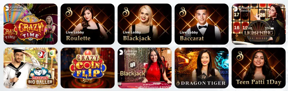 Giochi da casinò dal vivo DENDY CASINO